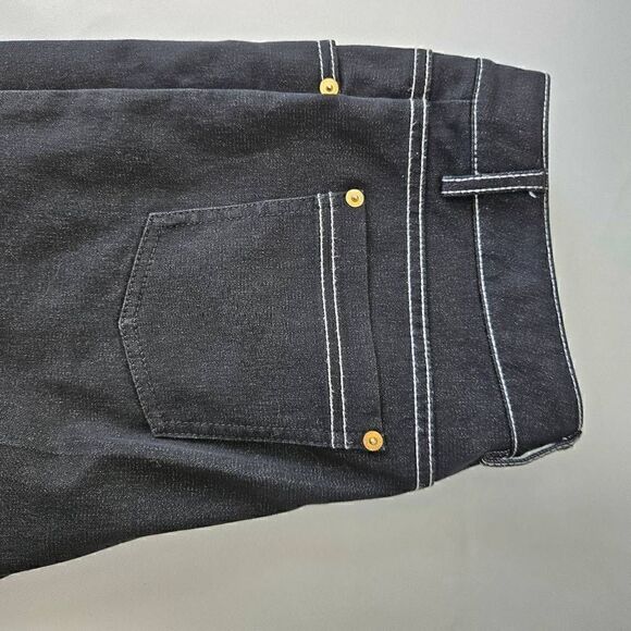 St. John Sport Black Cropped Denim Pants Size 10 - Picture 5 of 5